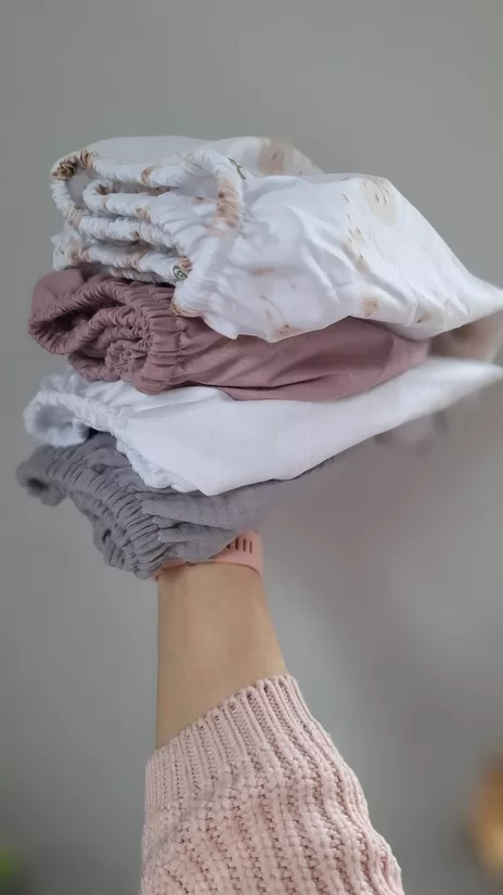 Palagi gultām/šūpuļiem ar gumiju