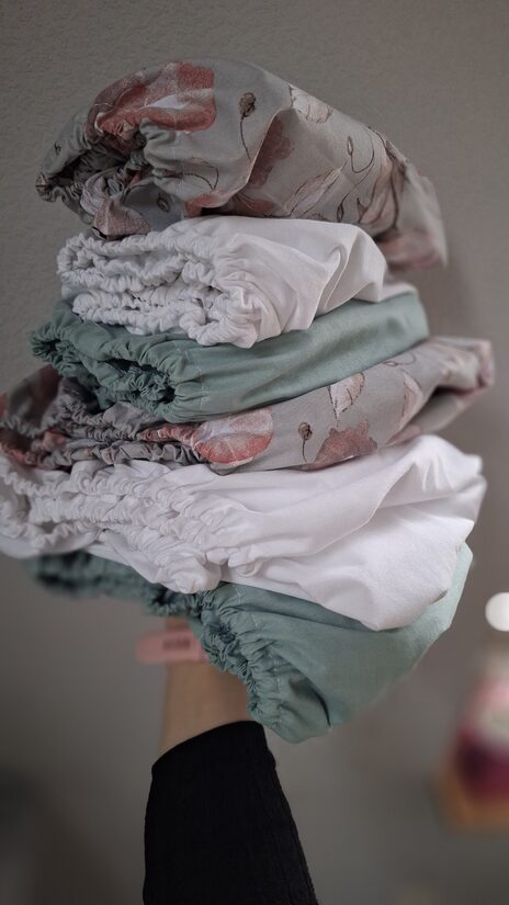 Palagi gultām/šūpuļiem ar gumiju