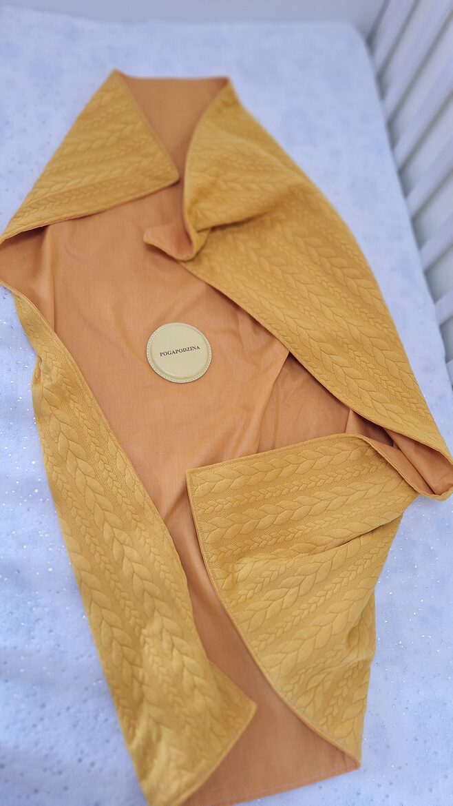 Pītais + kokvilna/sinepju/70*100 cm