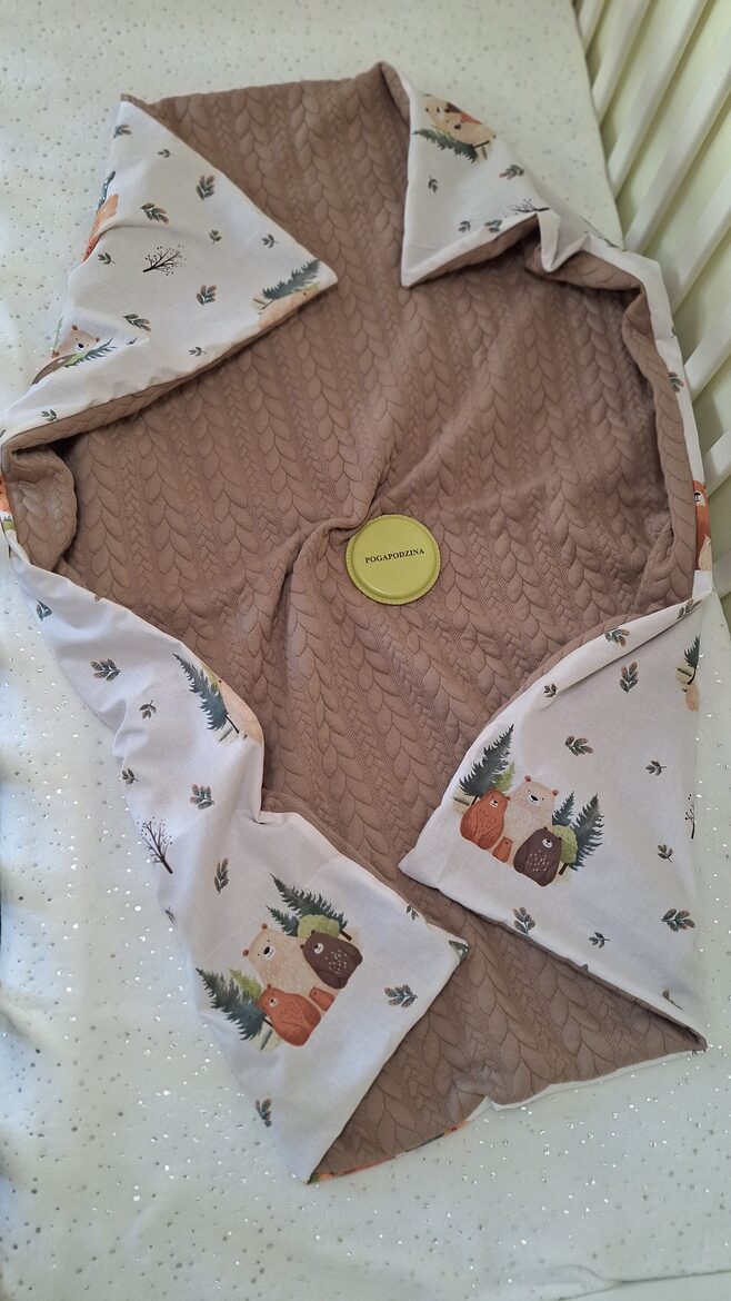 Pītais + kokvilna/kakao + lācēni/70*100 cm