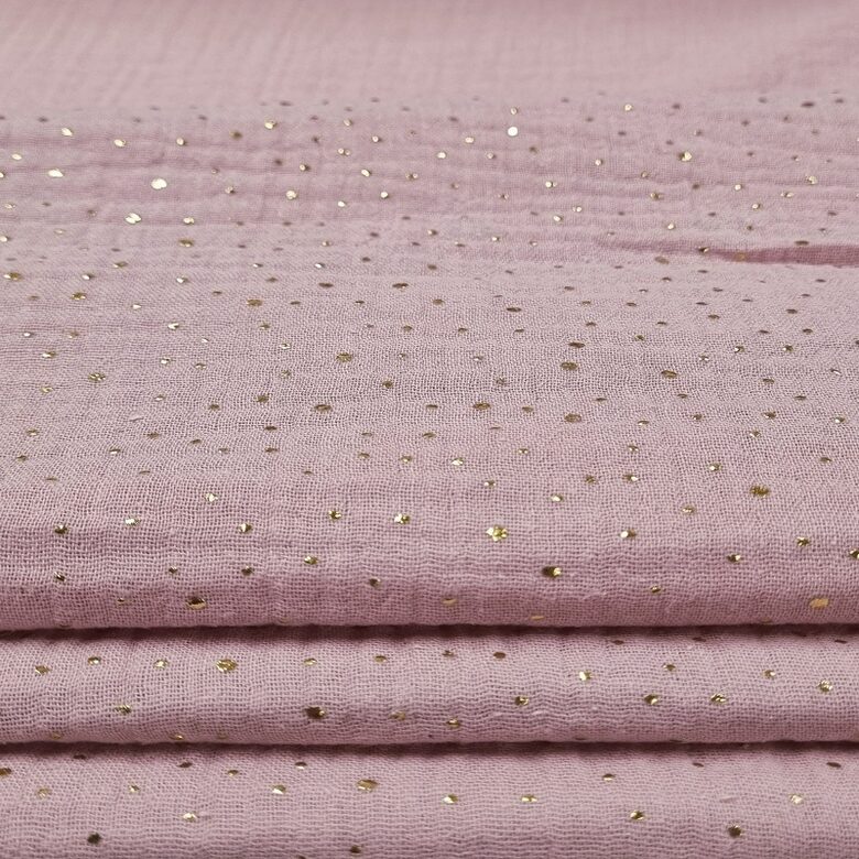 Muslīna autiņi/70*100 cm/vecrozā ar zeltu