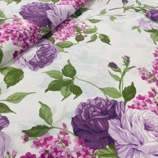 Ratu palags/kokvilnas/ceriņi,rozes