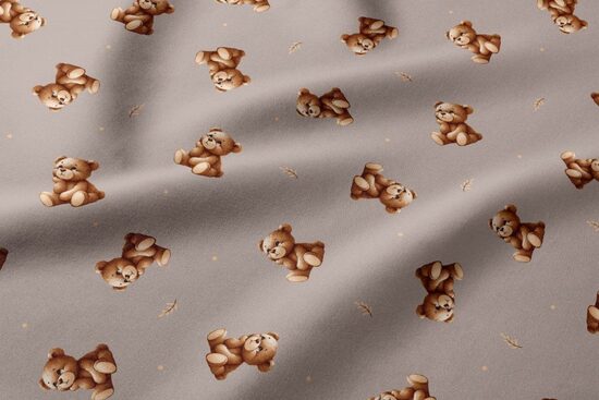 Palags/gultiņām un šūpuļiem/miega zvēriņi uz bēša