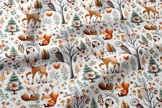 Kokvilnas autiņi-meža iemītnieki/60*70 cm
