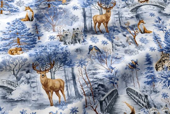 Priekšauts/ziemas zvēriņi/4-7 gadi/55 cm garums