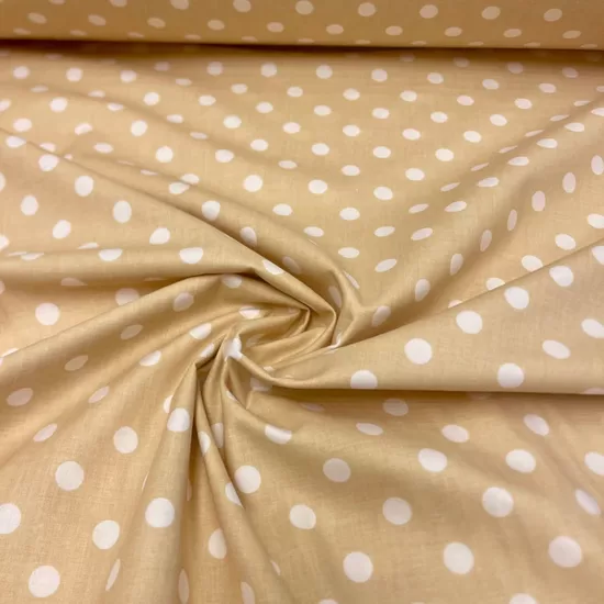 Spilveni/punktiņi uz bēša kokvilna