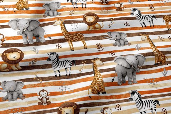 Spilveni/zoo uz bēša kokvilna