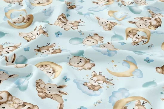 Lacīte/briedīši uz zila/gatavā