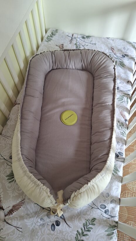 Ligzdiņa- pelēks + vaniļas/ kokvilnas