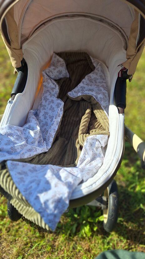 Rievotais minky + kokvilna/haki+ mazi zariņi/70*100 cm