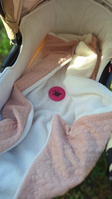 Teddy + pītais/vaniļas + persiku/75*100 cm