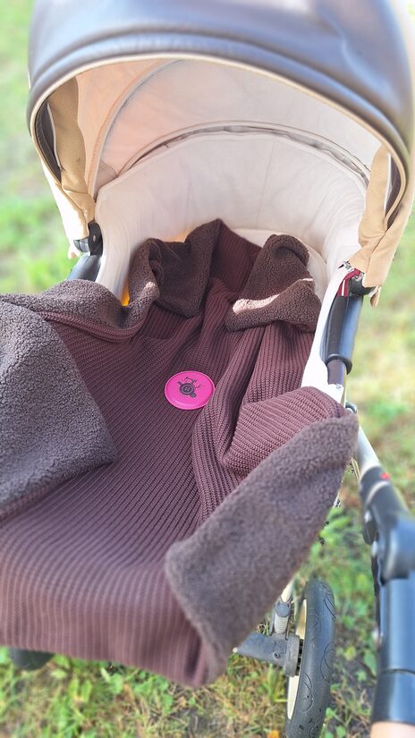 Teddy + adījums/šokolādes/75*100 cm