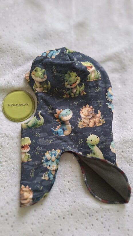 Ķivercepure/dino + haki flīsa odere /ziemas/52-54 cm/gatavais