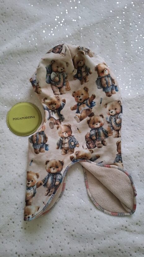 Ķivercepure/lācēni + bēšs flīsa odere /ziemas/52-54 cm/gatavais