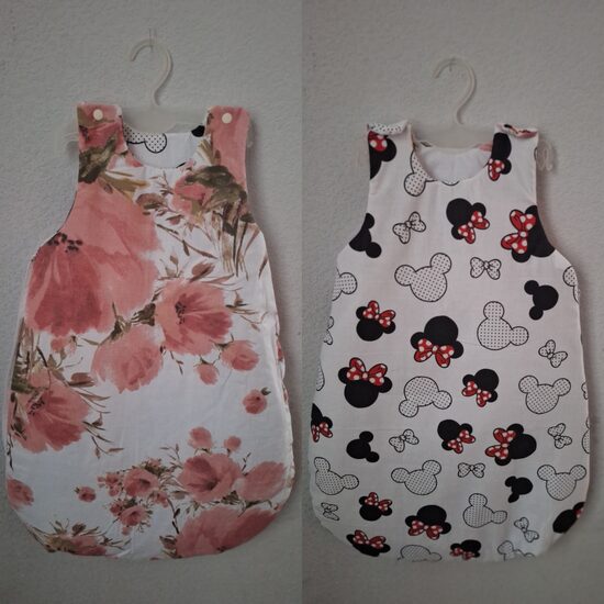 Guļammaiss/0-6 mēneši/70 cm/pelītes+ziedi