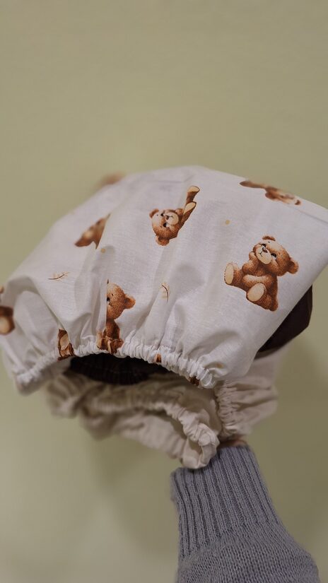 Palags gultai un šūpulim/ mazi lācīši