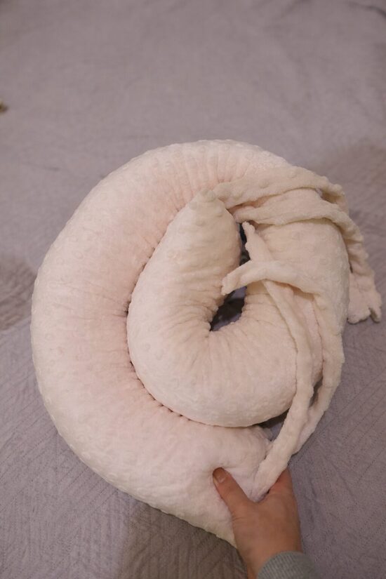 Minky flīsa apmalīte-bortiņš/vaniļas/130 cm/gatavais