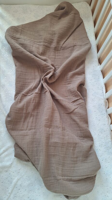 Muslīna sedziņa/ bēšs/ 70*130 cm/