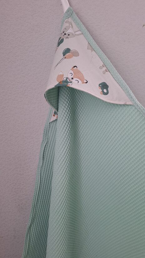 Dvielis ar kapuci/mint/vafeļaudums