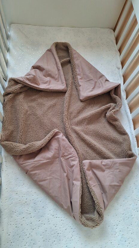 Teddy un kokvilnas/kakao/70*100 cm