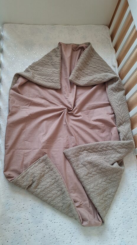 Pītais + kokvilna/kakao toņi75*100 cm