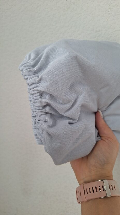 Mitrumnecaurlaidīgs palags gultai/šūpulim/ pelēks