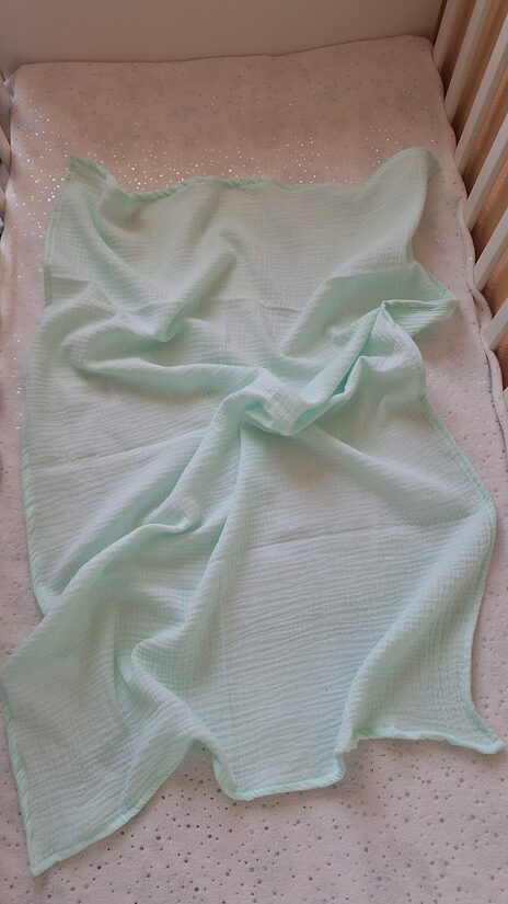 Muslīna sedziņa/ piparmētra/ 70*100 cm