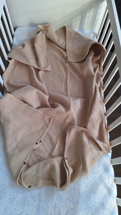 Muslīna segas pārvalks/100*135 cm/bēšs