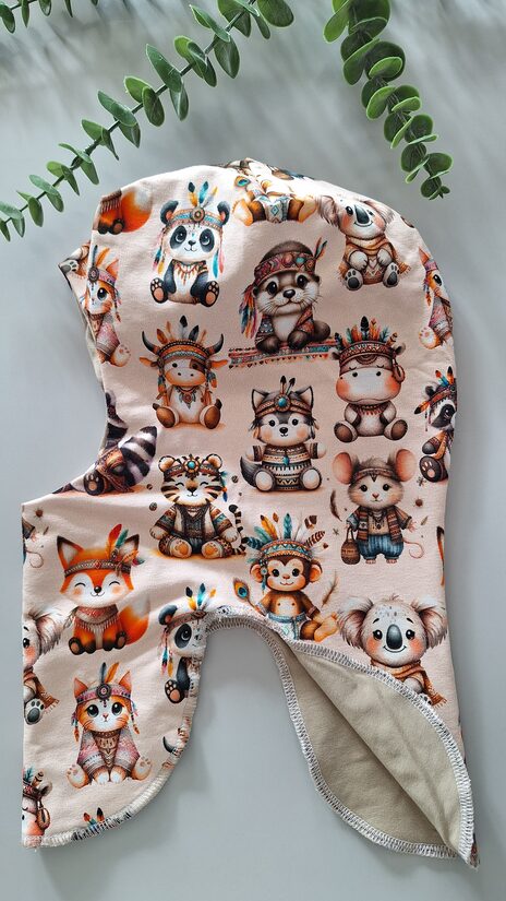 Ķivercepure/zoo + bēšs plānā odere /pavasara-rudens/52-54 cm