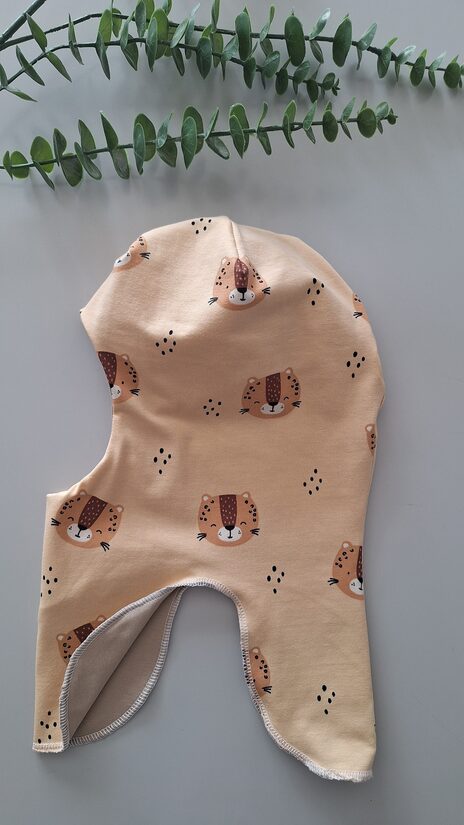 Helmet hat/leopards/spring-autumn/52-54 cm/ready-made