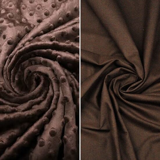 Baby nest – chocolate/cotton + minky /made to order