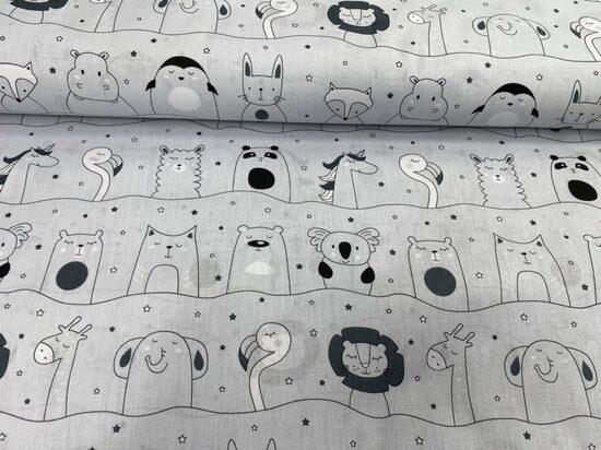 Kokvilnas/zoo uz pelēka