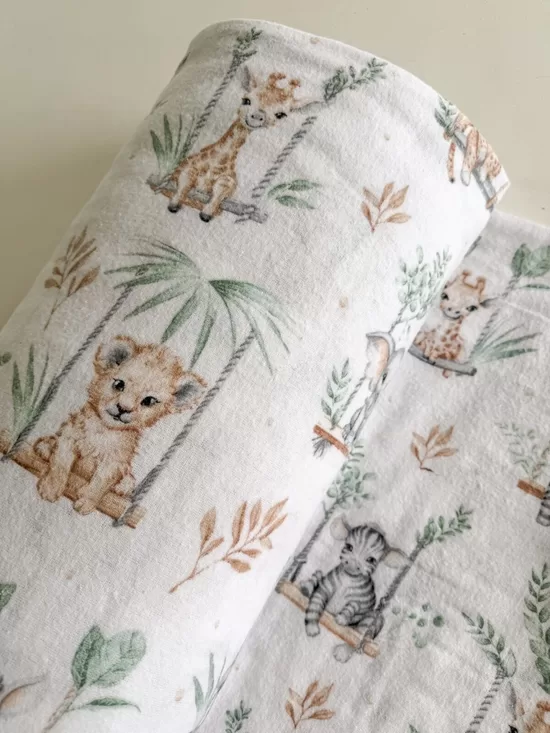 Flaneļa autiņš/ 50*70 cm / zoo šūpolēs