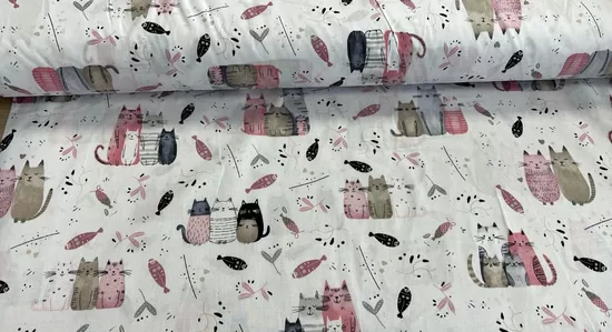 Palags gultiņai/šūpulim kaķi meiteņu