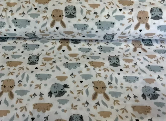 Flaneļa autiņš/ dzīvnieki/50*70 cm