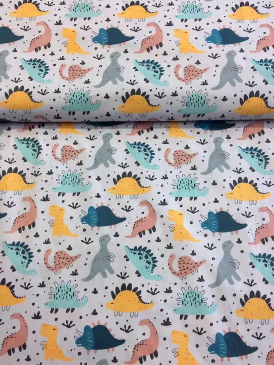 Priekšauts/dino uz pelēka/1-4gadi/40-45 cm garums