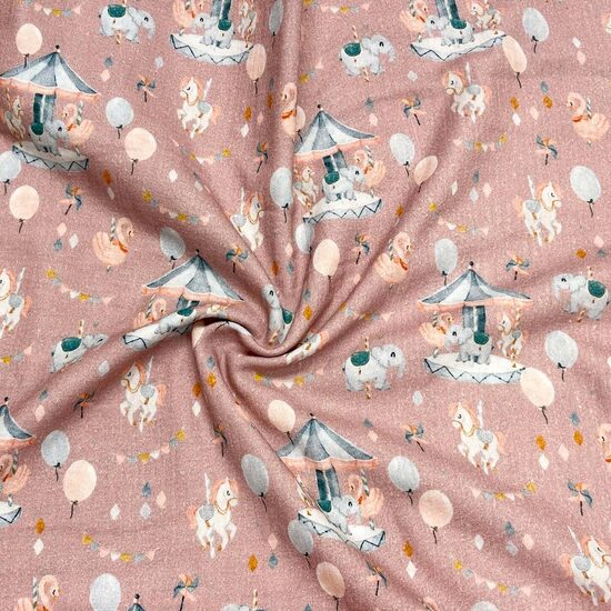 Muslīna sedziņa/ karuseļi/ 100*130 cm/gatavā