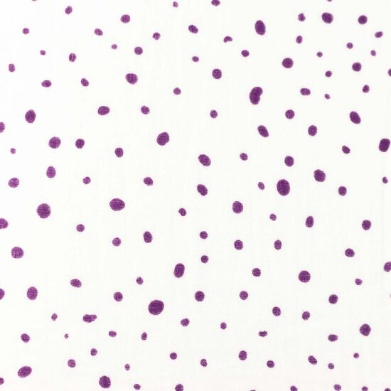 Muslīna sedziņa/ violeti punktiņi / 100*130 cm/gatavā