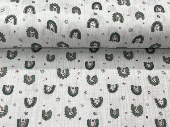 Muslīna sedziņa/varavīksnes zaļas/60*90 cm